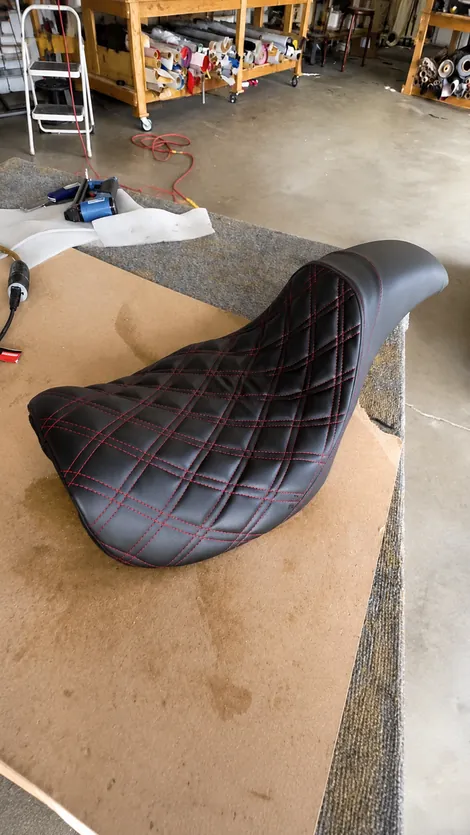 Custom motorcycle and jet ski seat upholstery